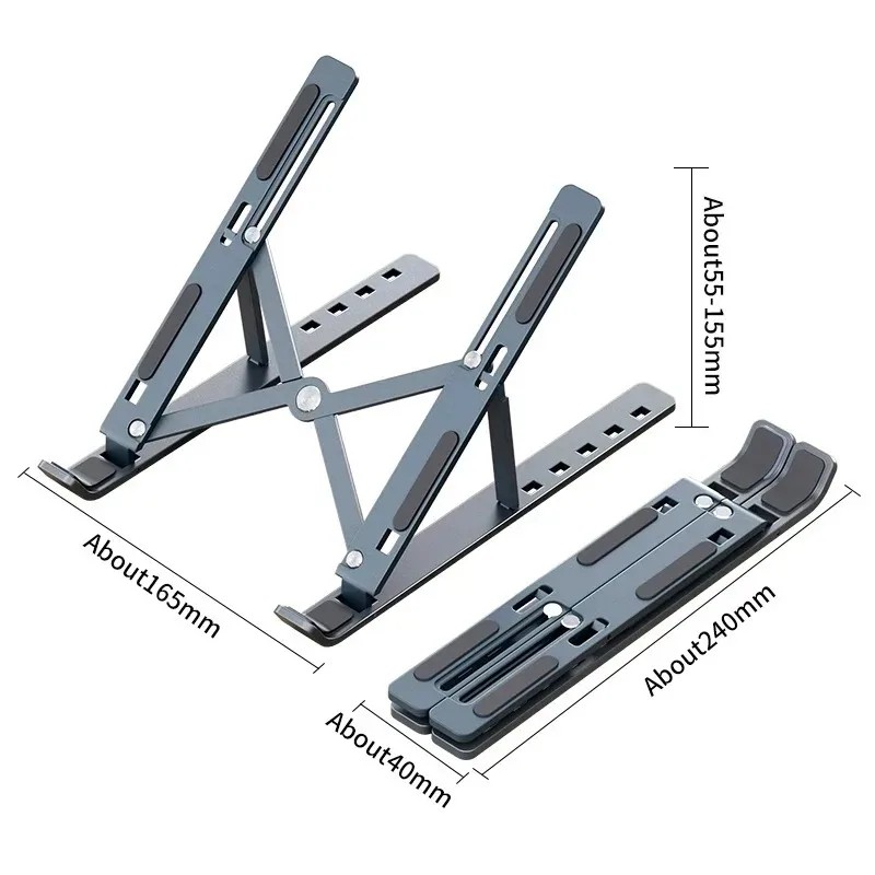 Aluminum Alloy Adjustable Portable Folding Notebook Stand